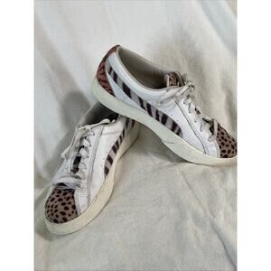 PUMA Women Sz 7 Love Wildcats Puma White/Pale Khaki Sneakers 37392201